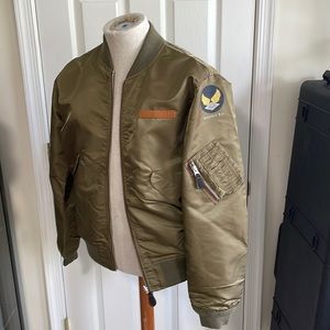 RRL / Double RL military bomber jacket with reversible pattern